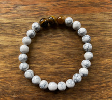 Howlite + Triple Tiger’s Eye Bead Bracelet