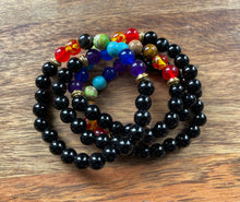 Black Obsidian + Chakra Balancing Bracelet