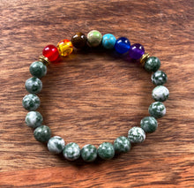 Tree Moss Agate + Chakra Healing Bracelet