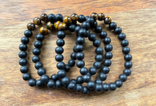 Black Onyx + Triple Tiger’s Eye Bead Bracelet