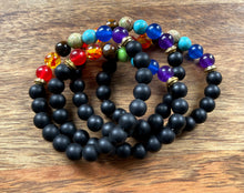 Black Onyx + Chakra Healing Bracelet