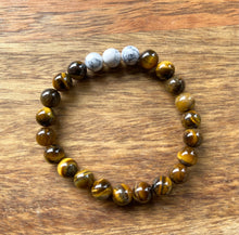 Tiger’s Eye + Triple Howlite Bead Bracelet