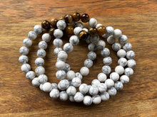 Howlite + Triple Tiger’s Eye Bead Bracelet