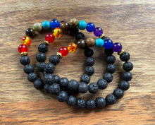 Lava Stone + Chakra Balancing Bracelet